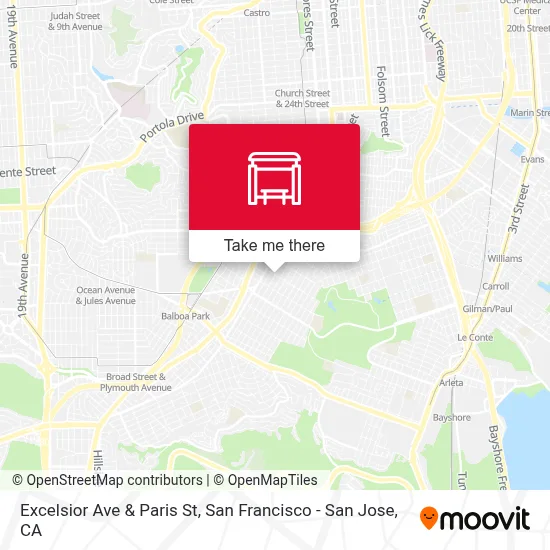 Excelsior Ave & Paris St map