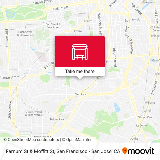 Farnum St & Moffitt St map