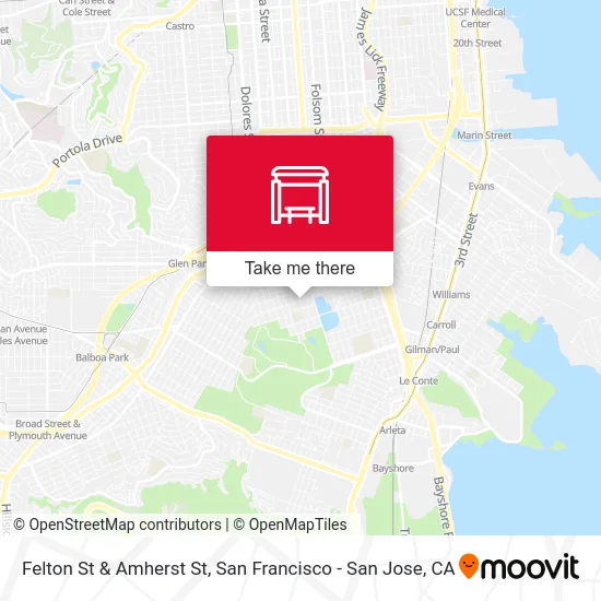 Felton St & Amherst St map