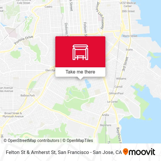 Felton St & Amherst St map