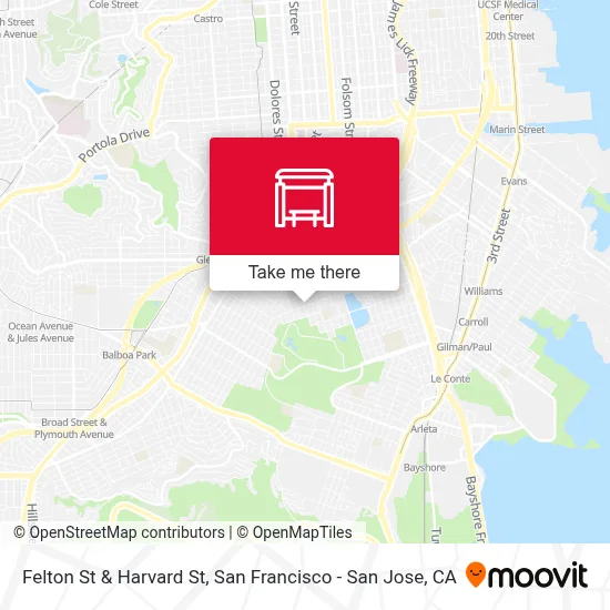 Felton St & Harvard St map