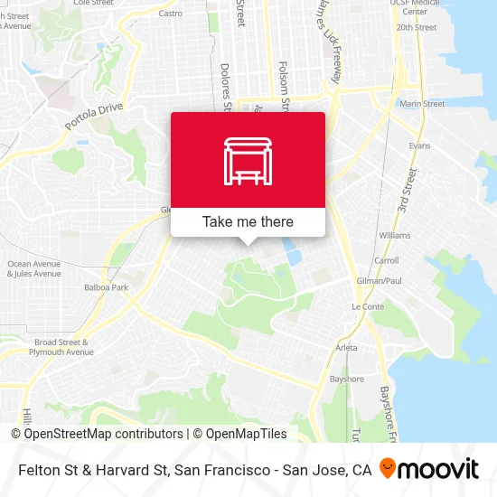 Felton St & Harvard St map
