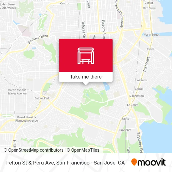Felton St & Peru Ave map