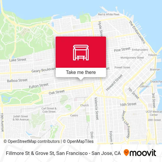 Fillmore St & Grove St map
