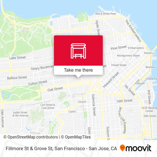 Fillmore St & Grove St map