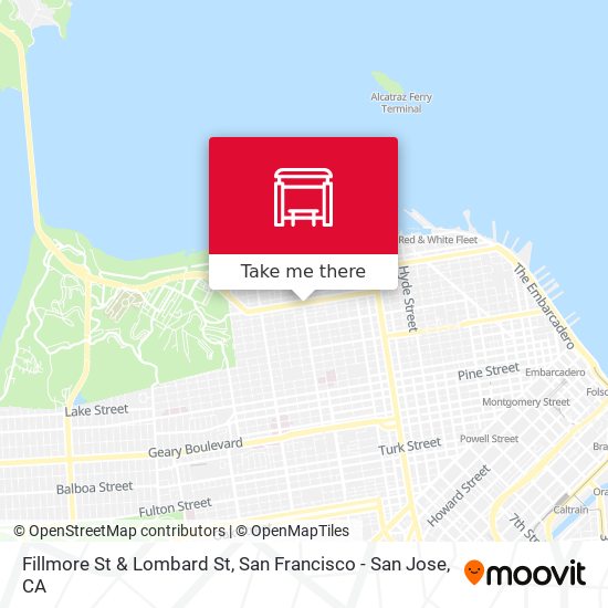 Fillmore St & Lombard St map