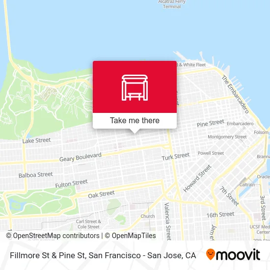 Fillmore St & Pine St map