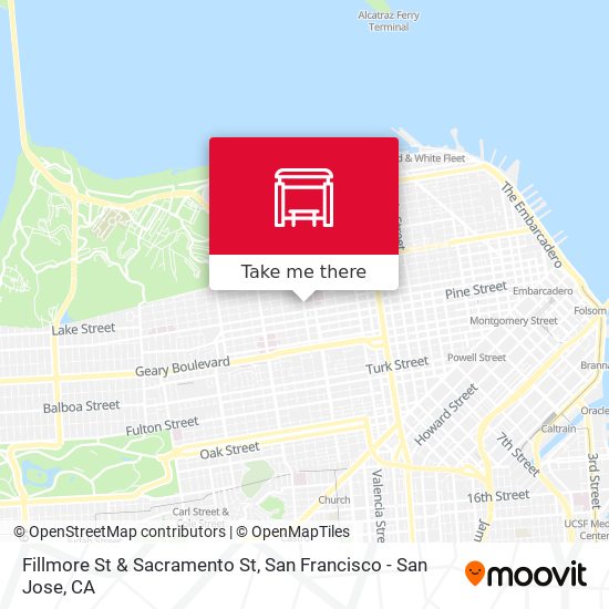 Fillmore St & Sacramento St map