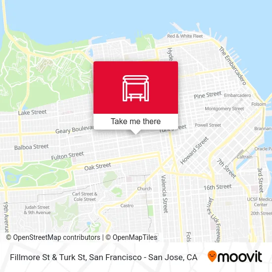 Mapa de Fillmore St & Turk St