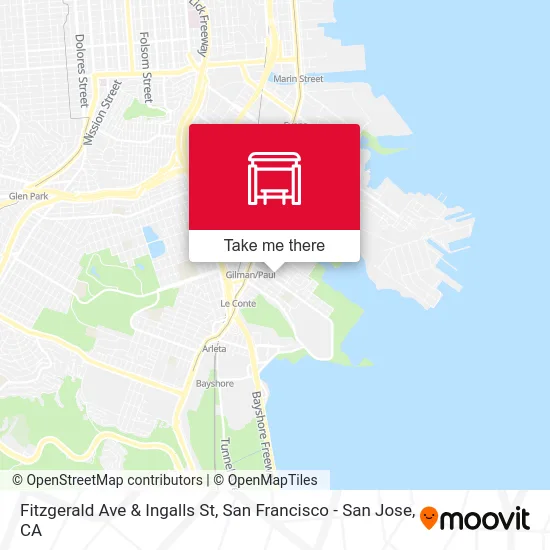 Fitzgerald Ave & Ingalls St map