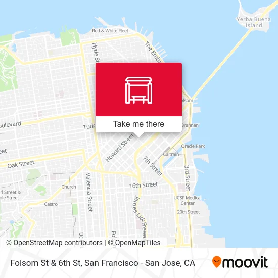 Folsom St & 6th St map