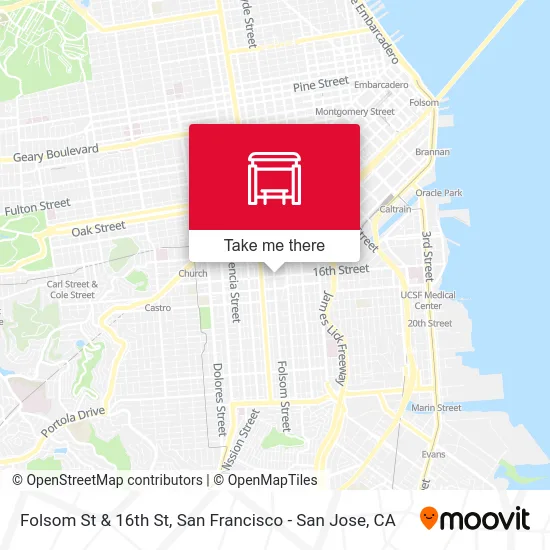 Folsom St & 16th St map