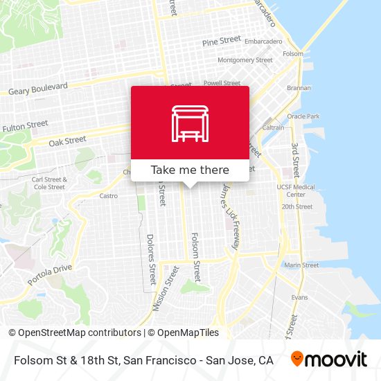 Folsom St & 18th St map