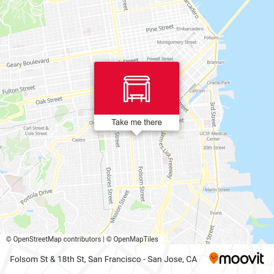 Folsom St & 18th St map
