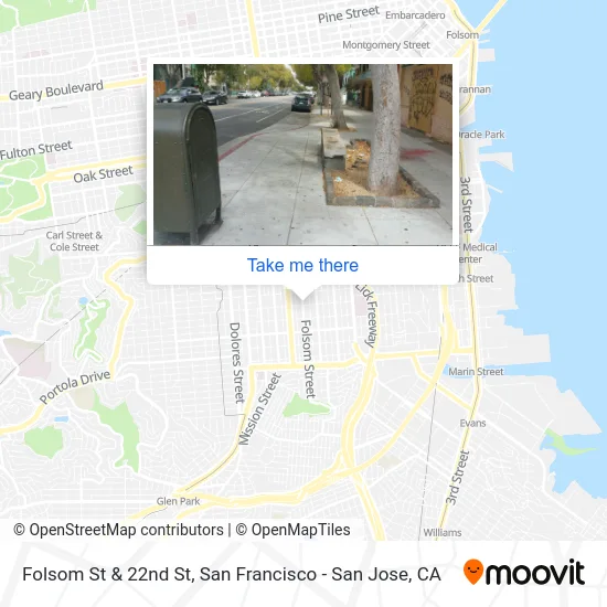 Folsom St & 22nd St map