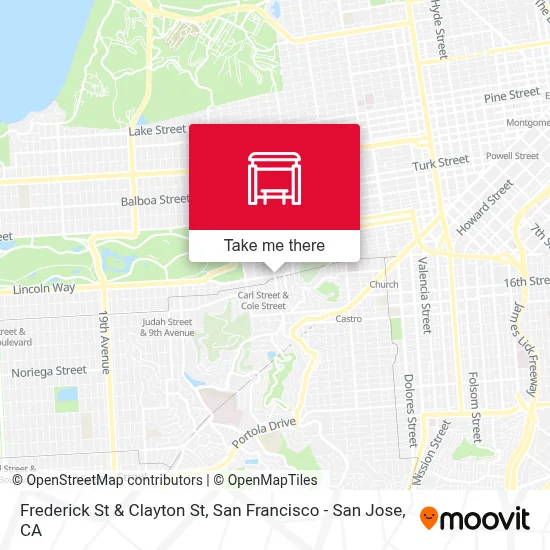 Frederick St & Clayton St map