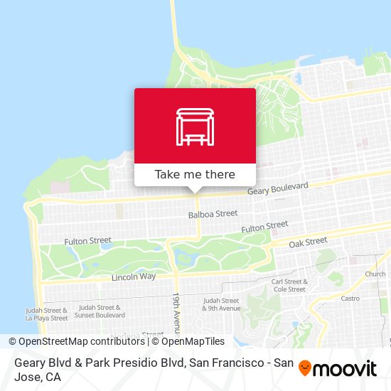 Mapa de Geary Blvd & Park Presidio Blvd