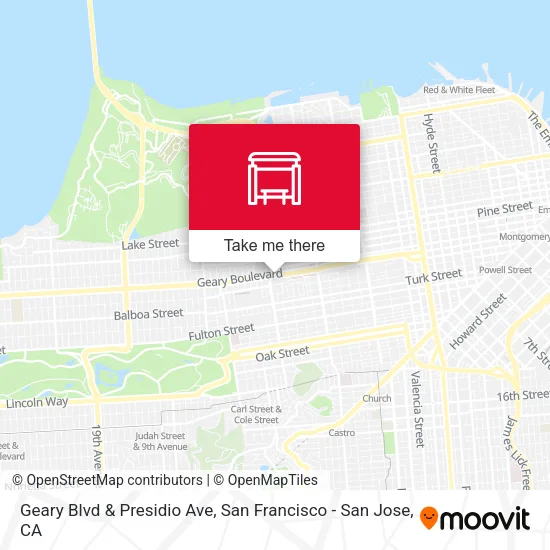 Mapa de Geary Blvd & Presidio Ave