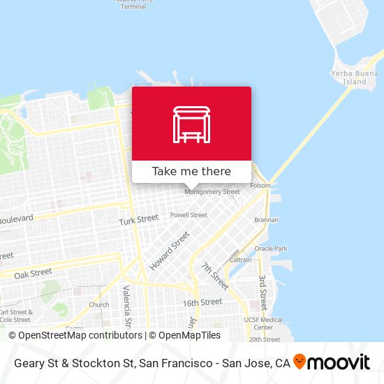 Geary St & Stockton St map