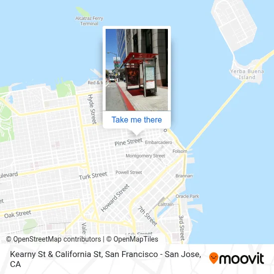 Kearny St & California St map