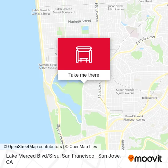 Lake Merced Blvd/Sfsu map