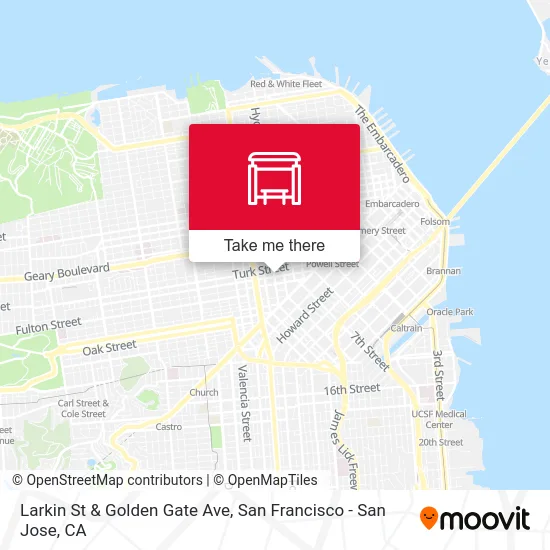 Larkin St & Golden Gate Ave map