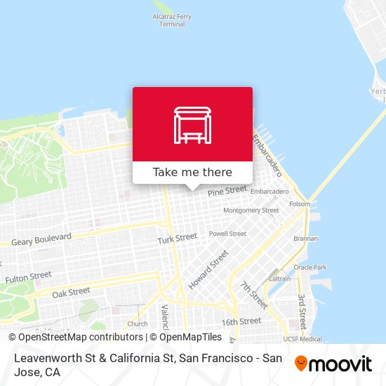 Leavenworth St & California St map