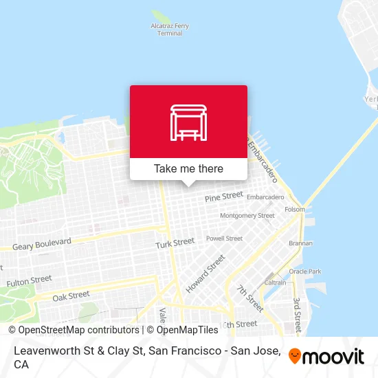 Leavenworth St & Clay St map