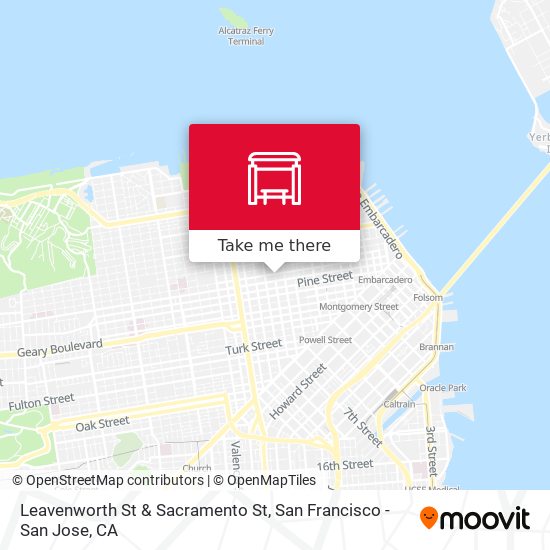 Leavenworth St & Sacramento St map