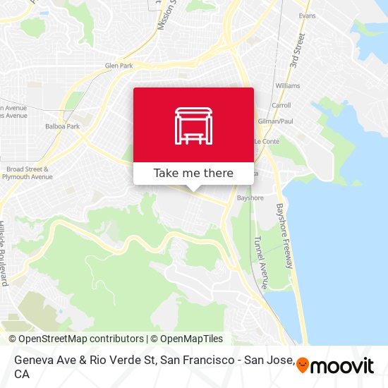 Mapa de Geneva Ave & Rio Verde St