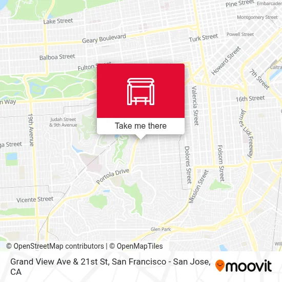 Grand View Ave & 21st St map