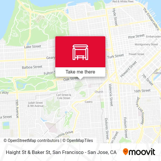 Haight St & Baker St map