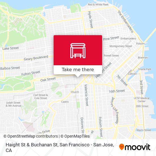 Haight St & Buchanan St map