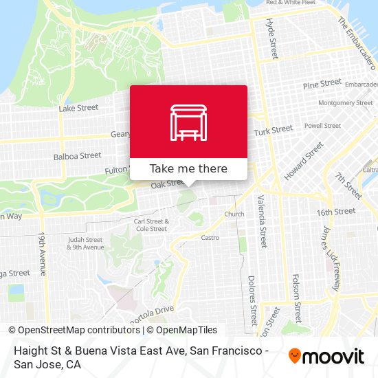 Mapa de Haight St & Buena Vista East Ave