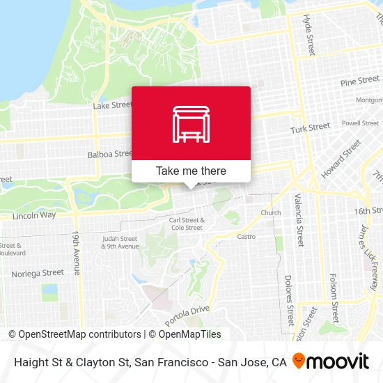 Haight St & Clayton St map