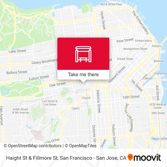 Haight St & Fillmore St map