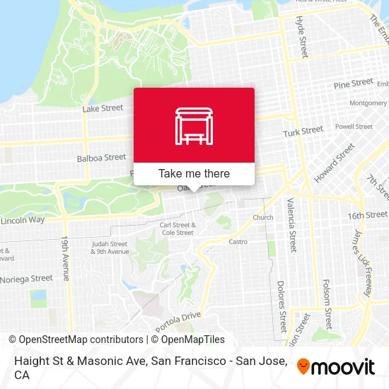 Mapa de Haight St & Masonic Ave