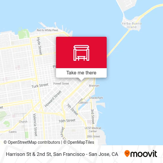 Harrison St & 2nd St map