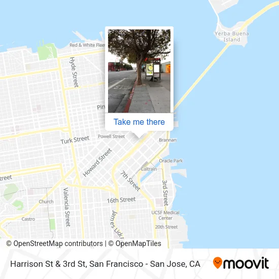 Mapa de Harrison St & 3rd St