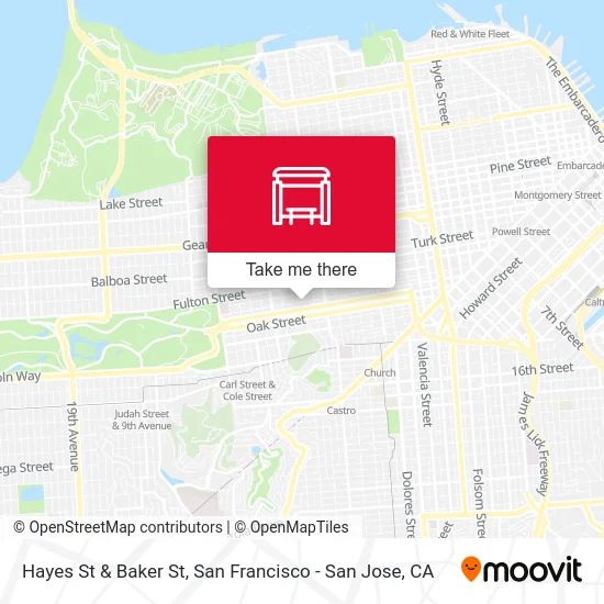 Hayes St & Baker St map