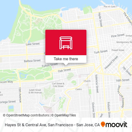 Hayes St & Central Ave map