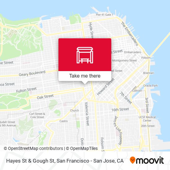 Hayes St & Gough St map