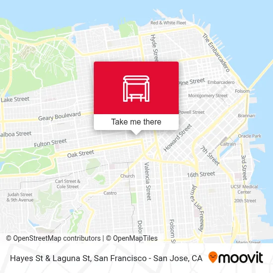 Hayes St & Laguna St map