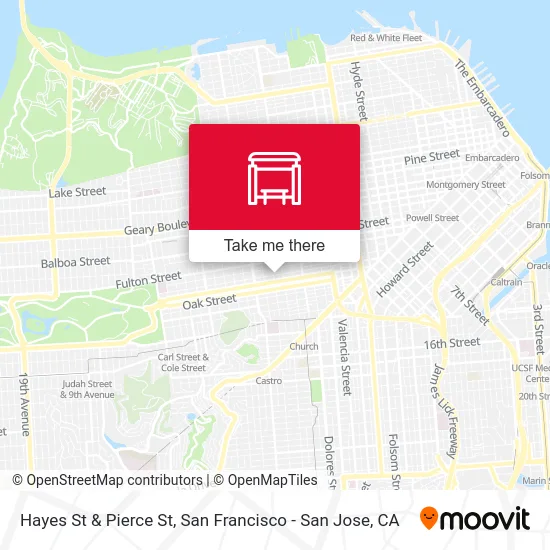 Hayes St & Pierce St map
