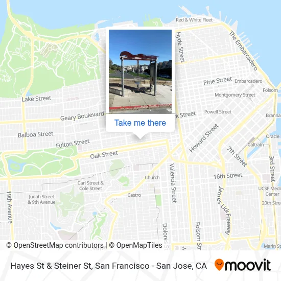 Hayes St & Steiner St map