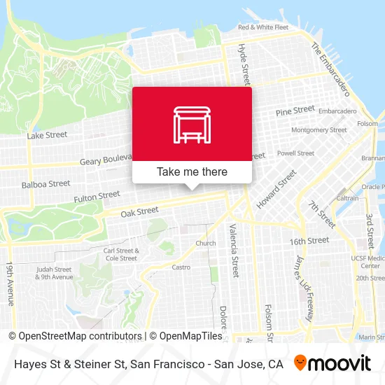 Hayes St & Steiner St map