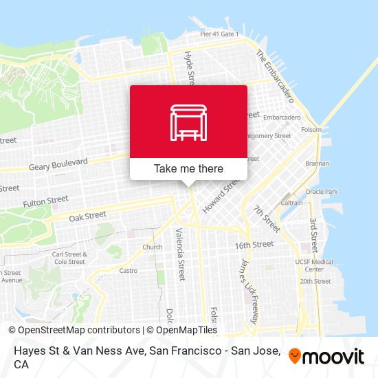 Hayes St & Van Ness Ave map