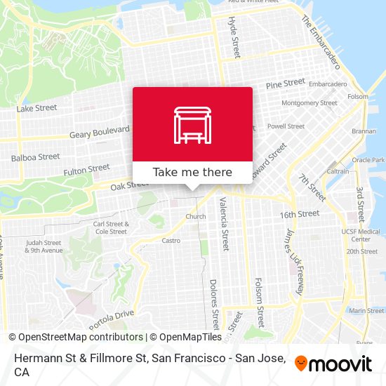 Hermann St & Fillmore St map