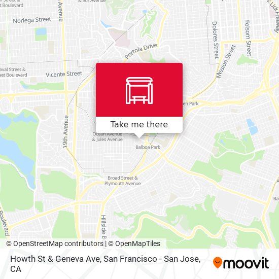 Howth St & Geneva Ave map