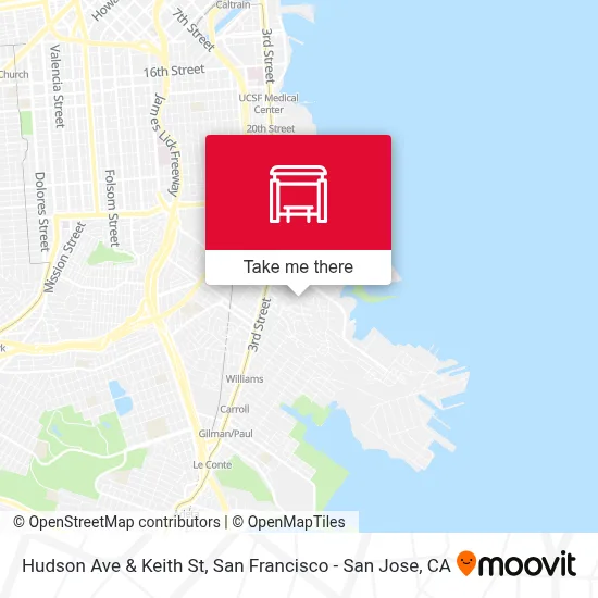 Hudson Ave & Keith St map